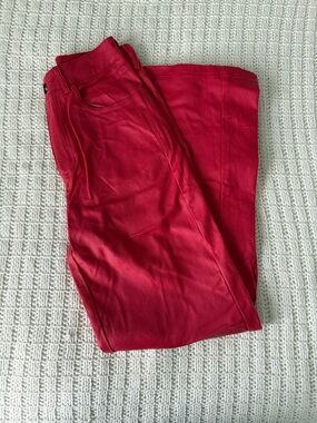 Red Faux Leather pants